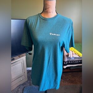 Ariat Teal Short Sleeve Crew T-Shirt with Chest Logo